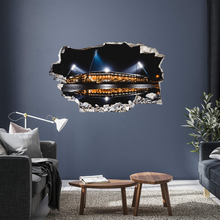 3D Wandtattoo FC Hansa Rostock Stadion bei Nacht - 100x70cm - WA351231