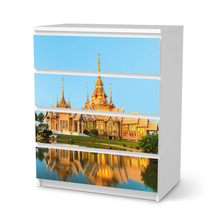 Folie IKEA Malm Kommode 4 Schubladen - Thailand Temple - CR105704