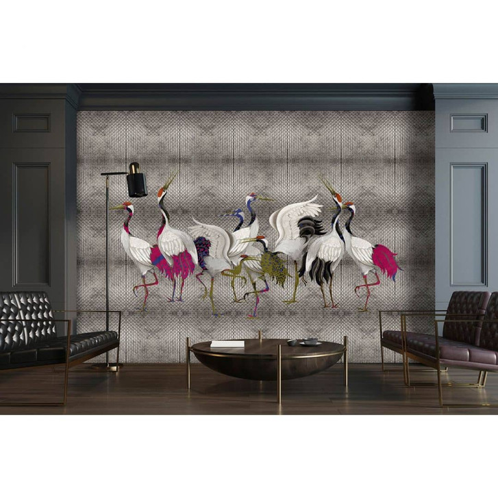 Livingwalls Fototapete Walls by Patel 3 Land Of Happiness 3 grau, silber, weiss, pink, schwarz - WA335827