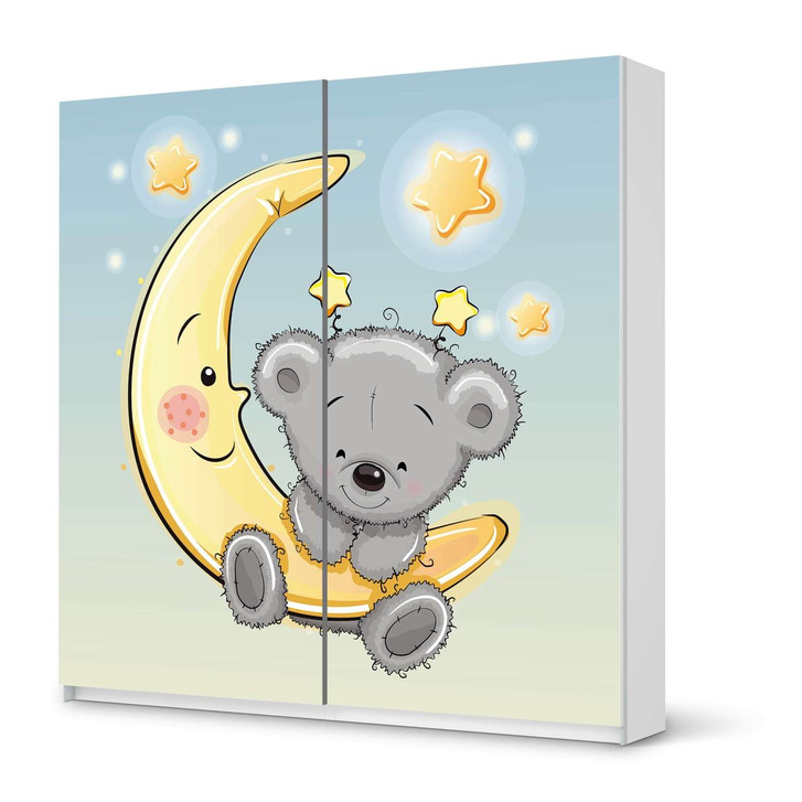 Möbel Klebefolie IKEA Pax Schrank 201cm Höhe - Schiebetür - Teddy und Mond - CR113915