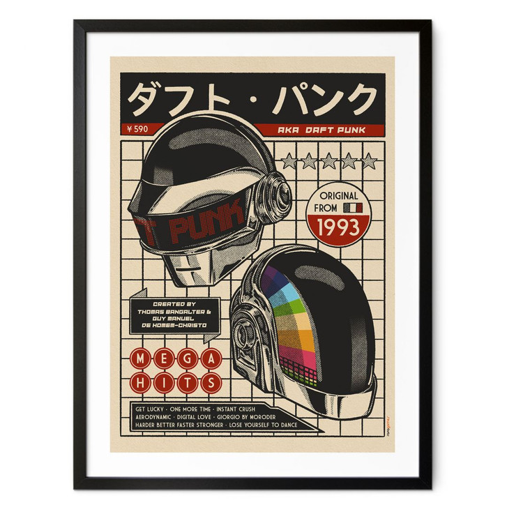 Poster Pop-Art Kunstdruck inspiriert von Daft Punk - Gomes - WA408803