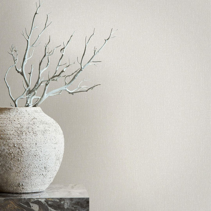 Vliestapete in textiler Struktur grau, beige Uni - WA446233