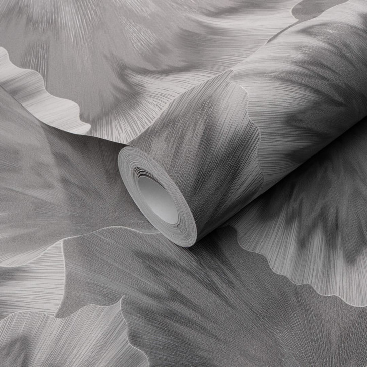 Vliestapete mit grafischen Mustern in grau - WA397804