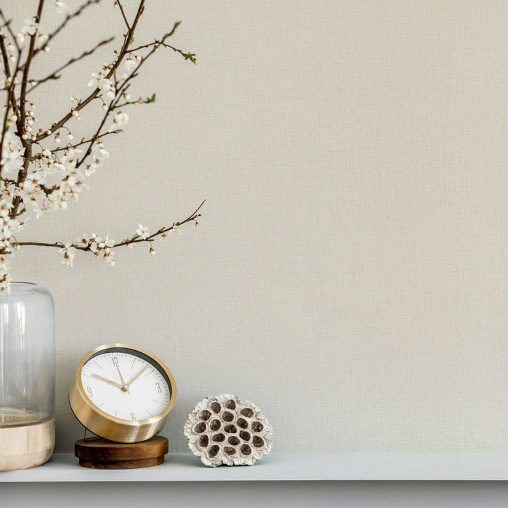 Vliestapete mit leichter Struktur beige Uni - WA508689