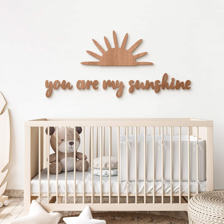 Deko Spruch Sonne - You are my sunshine - Mahagoniholz - WA352488