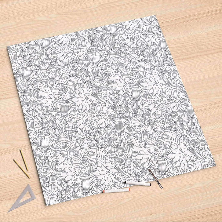 Folienbogen (90x90cm) - Flower Lines 2 - CR107554