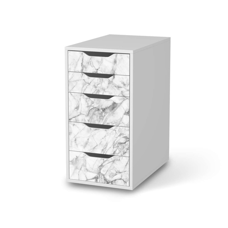 Klebefolie IKEA Alex 5 Schubladen - Marmor weiss - CR109085