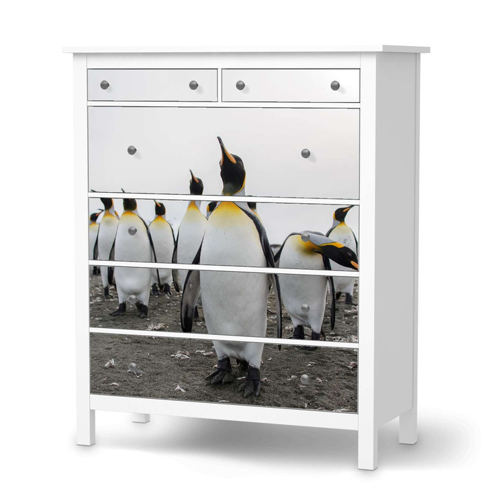 Klebefolie IKEA Hemnes Kommode 6 Schubladen - Penguin Family - CR111395