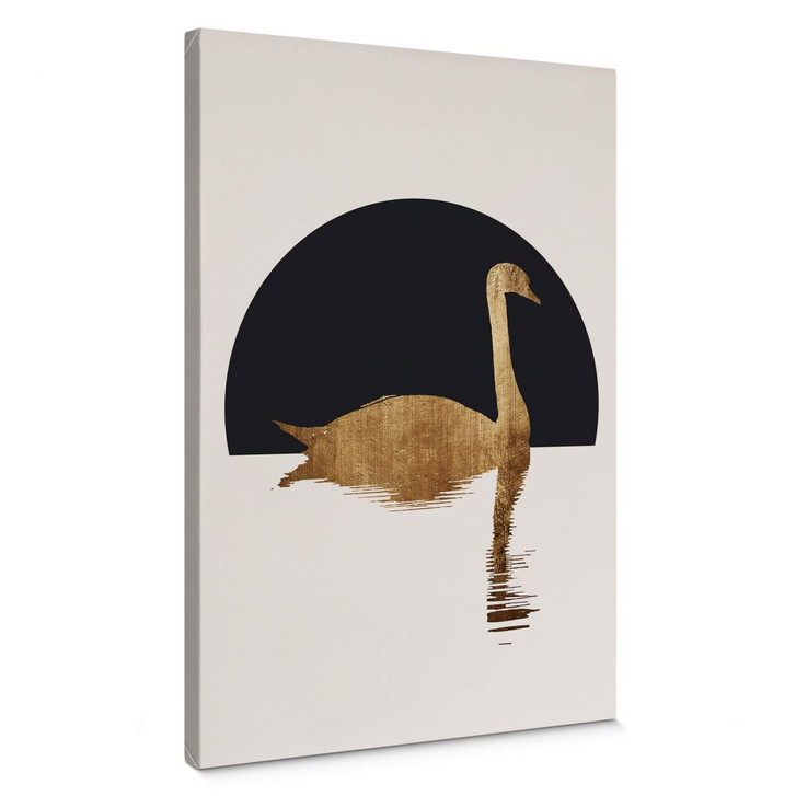 Leinwandbild Kubistika - Schwanensee im Halbmond - WA367610