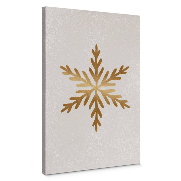 Leinwandbild Weihnachten - Goldene Schneeflocke - Orara Studio - WA404329