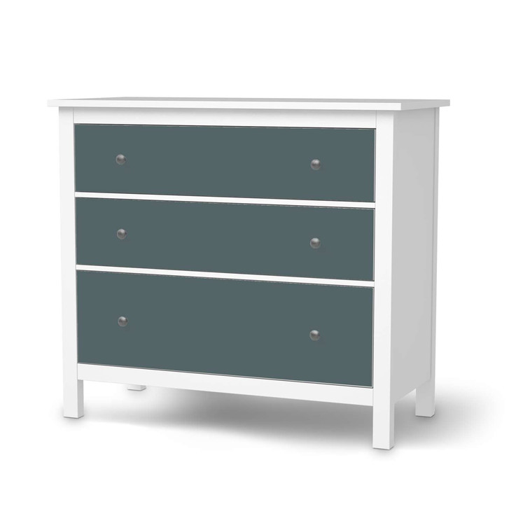 Möbelfolie IKEA Hemnes Kommode 3 Schubladen - Blaugrau Light - CR114694