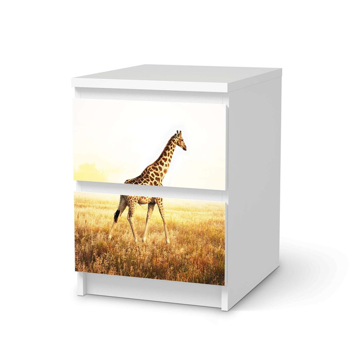 Möbelfolie IKEA Malm Kommode 2 Schubladen - Savanna Giraffe - CR116222
