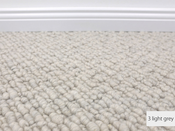 Titan Berber Teppichboden Meterware in Light Grey 3 - TS460092