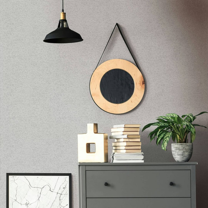 Vliestapete in leicht melierte Optik als Uni grau Struktur - WA444769