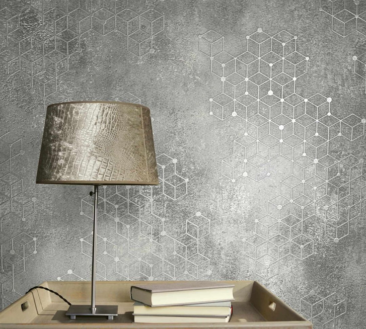 Vliestapete Grafisch Modern in Grau - WA497626