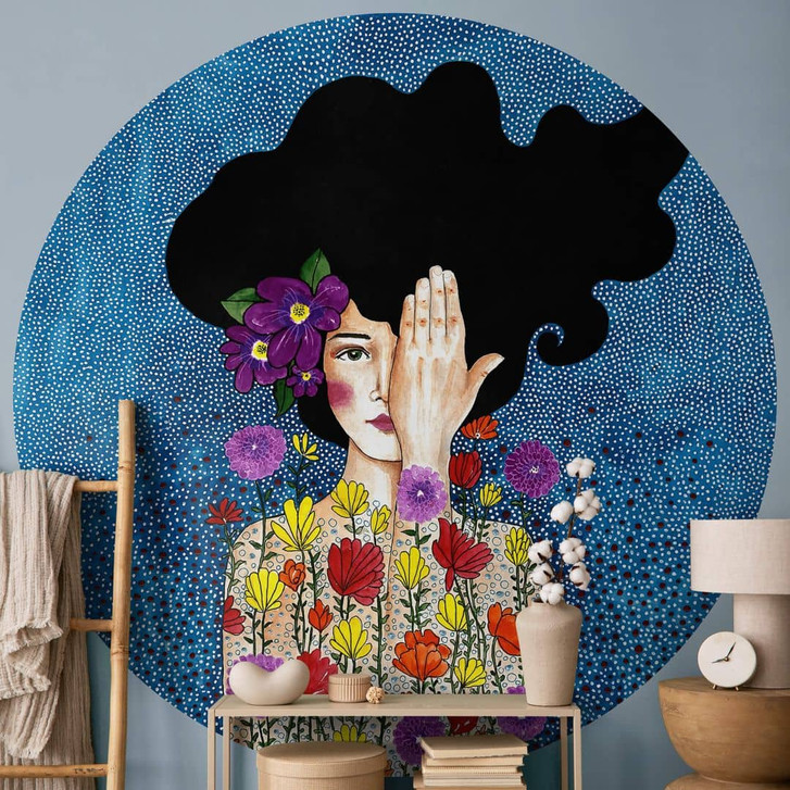 Fototapete Erinnerungen verlieren Rund - Hülya - Selbstklebend/Vlies - WA471560