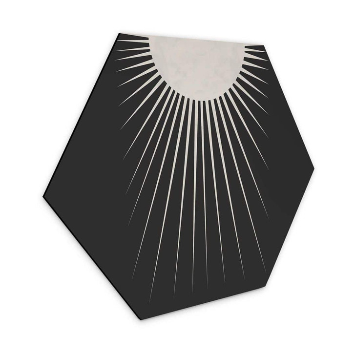Hexagon - Alu-Dibond Orara Studio - Minimalistischer Mond - WA332603
