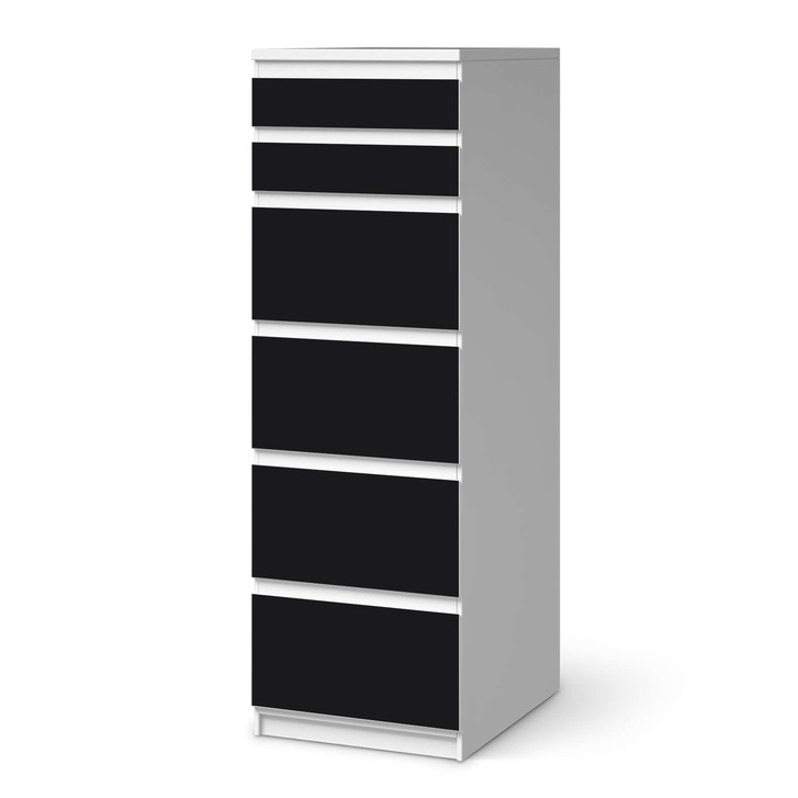 Klebefolie IKEA Malm Kommode 6 Schubladen (schmal) - Schwarz - CR111692
