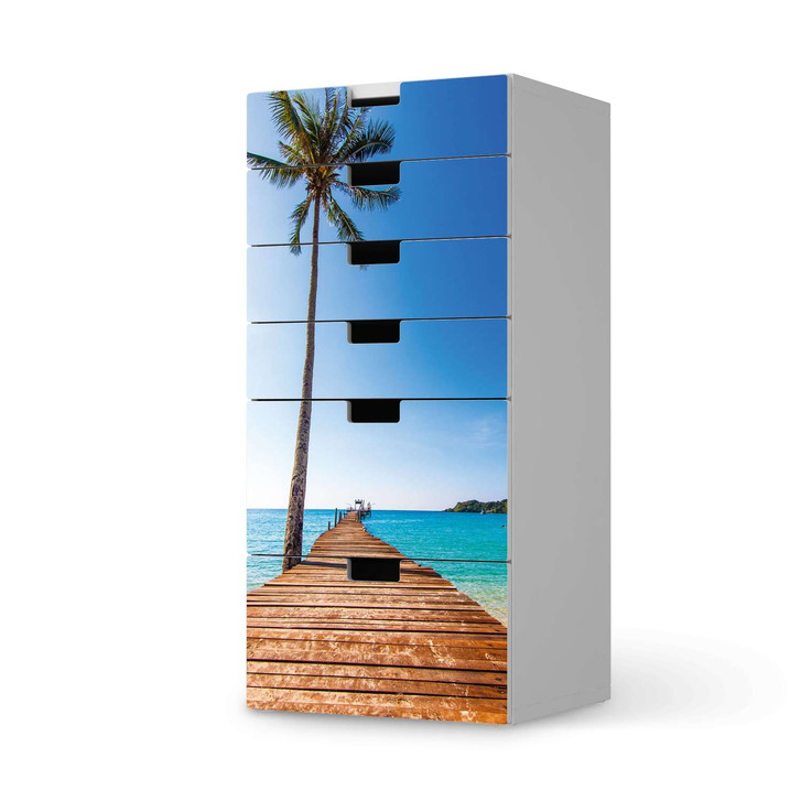 Klebefolie IKEA Stuva / Malad Kommode - 6 Schubladen - Caribbean - CR110426