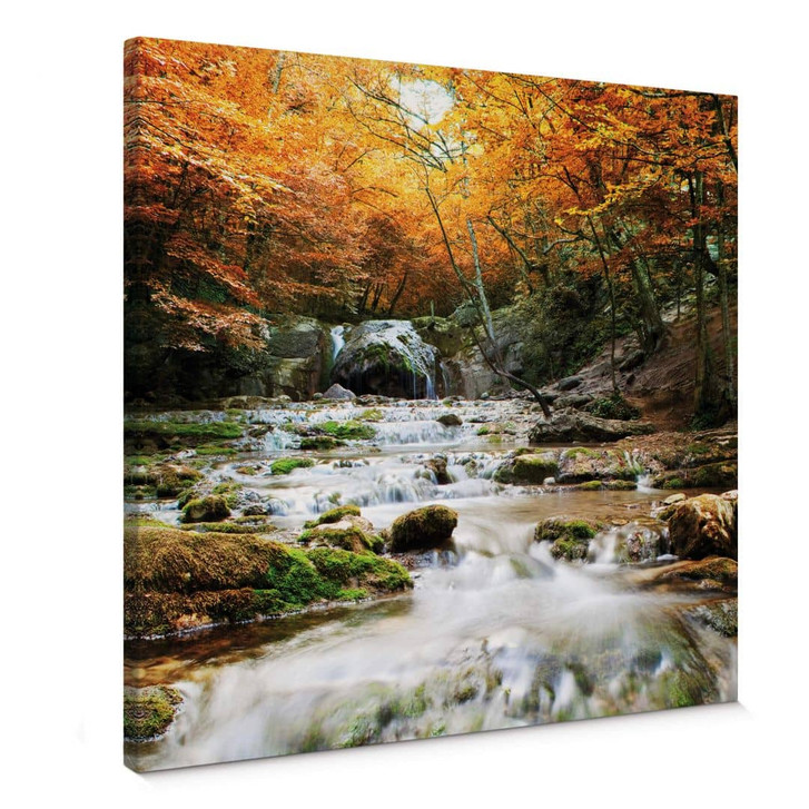 Leinwandbild Autumn Waterfall - WA357832