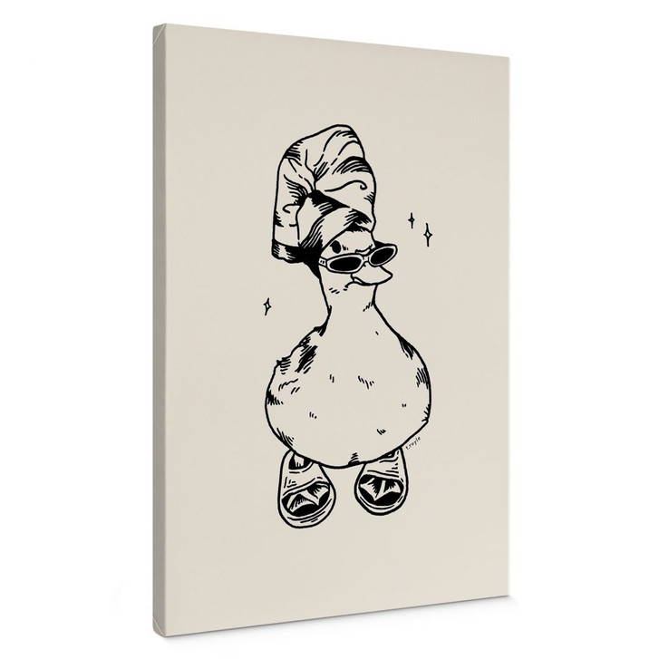 Leinwandbild Coole Spa-Ente mit Sonnenbrille - Royle - WA432897