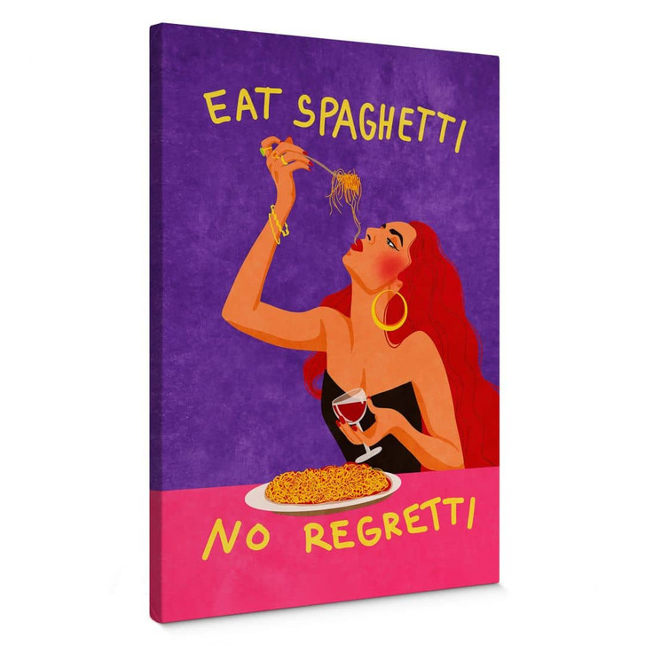 Leinwandbild Spaghetti und Wein - Oltmanns - WA402992
