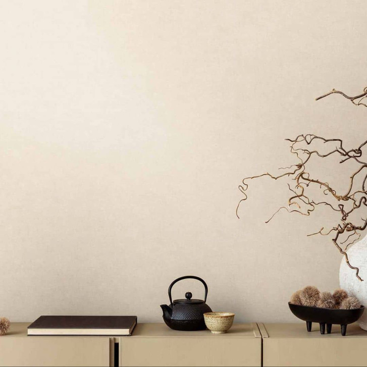 Livingwalls Vliestapete Paradise Garden Tapete Uni grau, beige - WA264843