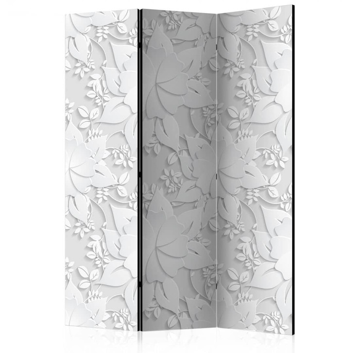 Paravent, Raumteiler freistehend, Trennwand - Weisse Weide I, 3-teilig - 135 x 172 cm - WA454813