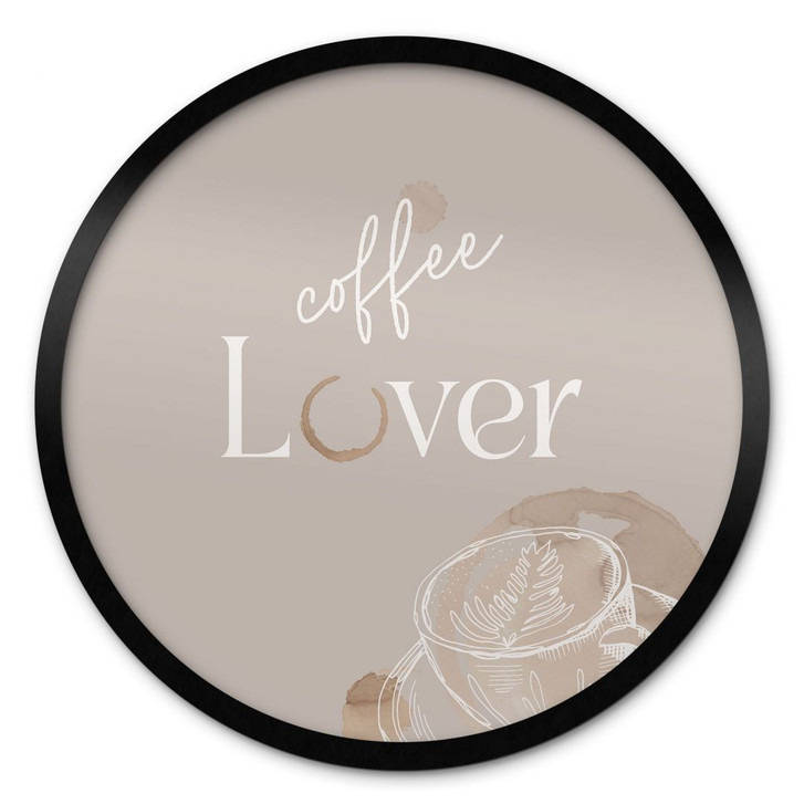 Poster Coffee Lover - Rund - WA427857