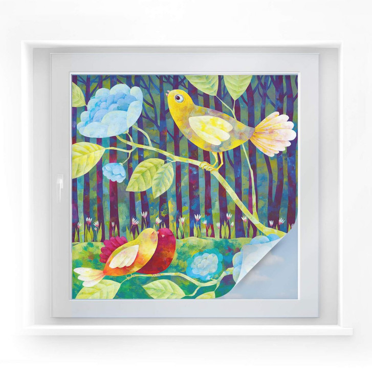 Sichtschutzfolie Blanz - Vögel im Wald  - WA174065