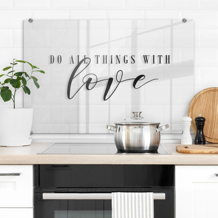Spritzschutz - Do all things with love - WA283376