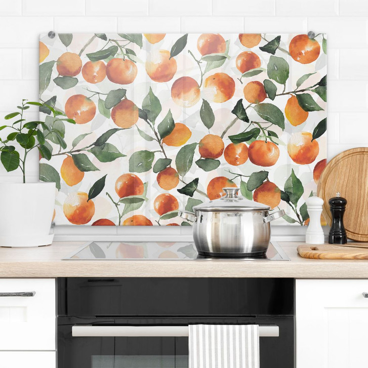 Spritzschutz Fruchtige Mandarinen - UN Designs - WA410605