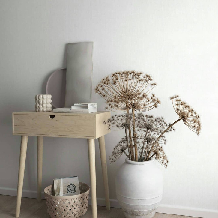 Vliestapete mit leicht strukturiertem Uni weiss Struktur - WA444711