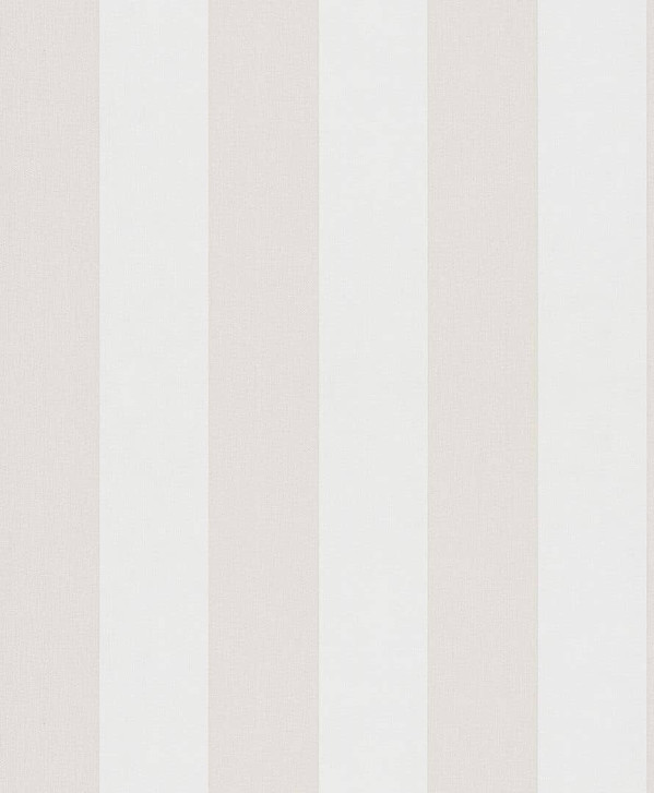 Vliestapete mit strukturierten Blockstreifen weiss, beige Streifen - WA508616