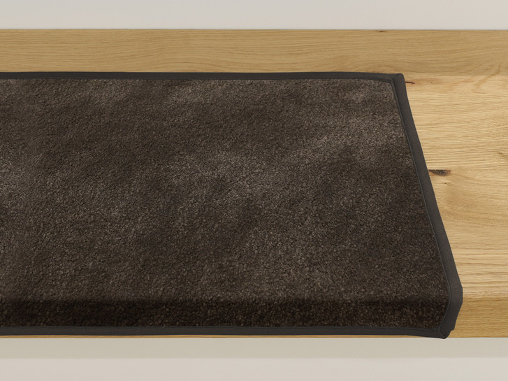 Emily Velours Stufenmatte Rechteckig Wunschmass in Grizzly - TS438358