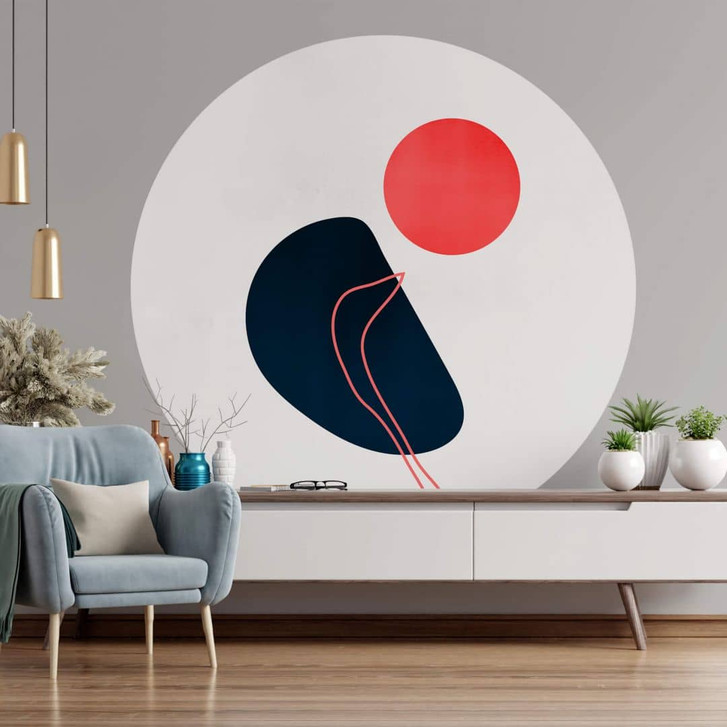 Fototapete Kubistika - Abstraktion - Rund - Selbstklebend/Vlies - WA345296