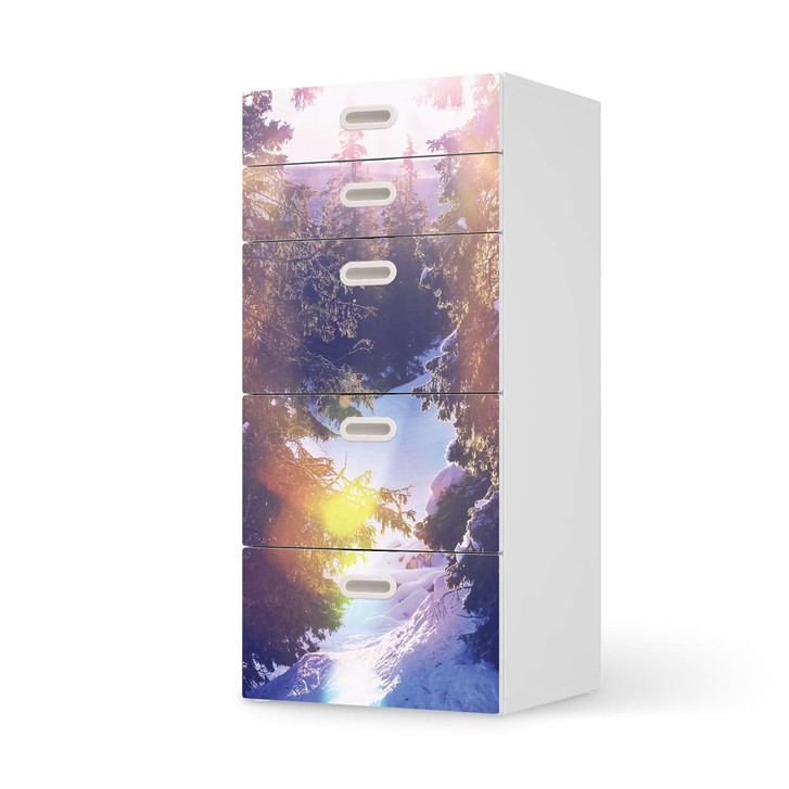 Möbel Klebefolie IKEA Stuva / Fritids Kommode - 5 Schubladen - Lichtflut - CR113989