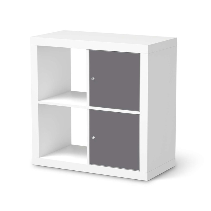 Möbelfolie IKEA Kallax Regal 2 Türen (hoch) - Grau Light - CR115347