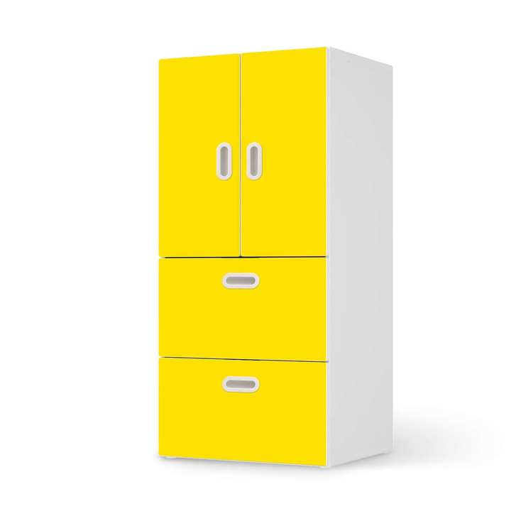 Möbelfolie IKEA Stuva / Fritids - 2 Schubladen und 2 kleine Türen - Gelb Dark - CR117456