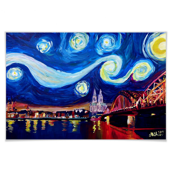 Poster Bleichner - Köln bei Nacht - WA157965