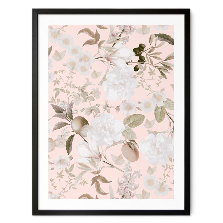 Poster Boho-Illustration mit Blumen und Früchten - UN Designs - WA427721