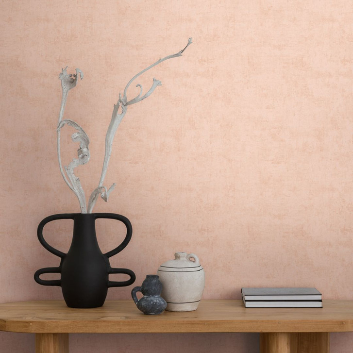 Vliestapete modern - feines Streifenmuster in Terrakotta & Greige - WA492812