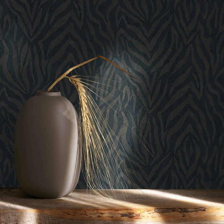 Vliestapete Schwarz Braun Streifen für Wohnzimmer Schlafzimmer Büro marburg Tapete - WA445195