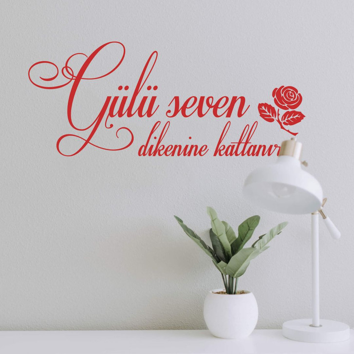 Wandtattoo Gülü seven dikenine katlanir - WA211239