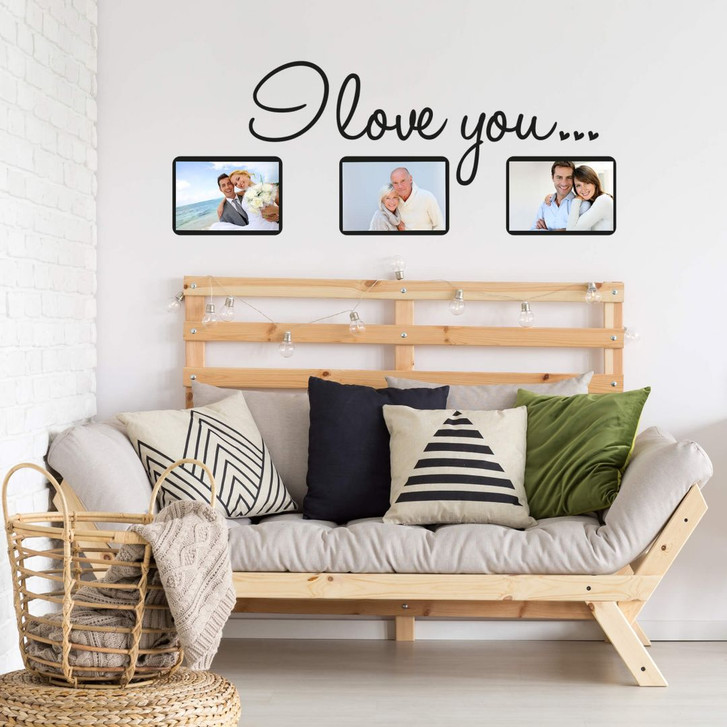 Wandtattoo I love you mit Platz für Fotos - WA212268
