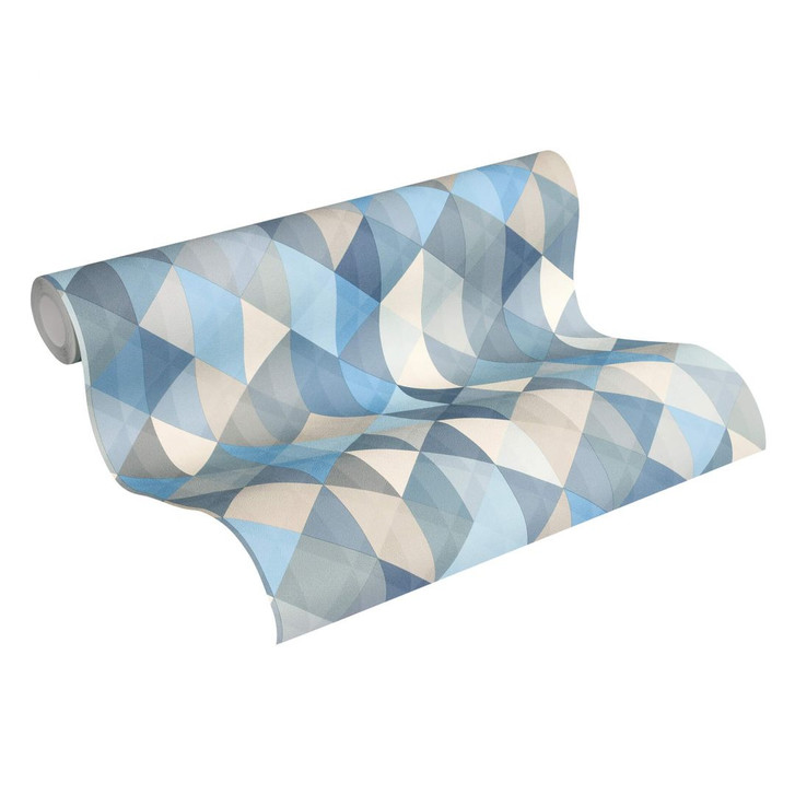 A.S. Création Vliestapete Scandinavian geometrische Tapete beige, blau, grau - WA251339
