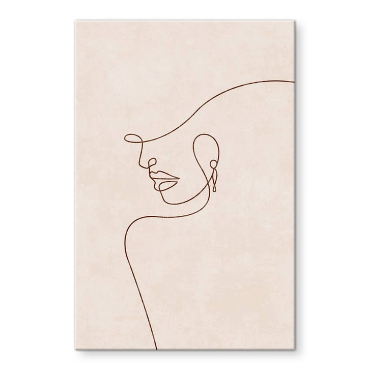 Acrylglasbild Zarte Konturen einer Frau - Line Art - Tunaboylu - WA463935