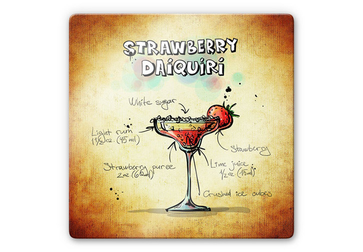 Glasbild Strawberry Daiquiri - quadratisch - WA128019