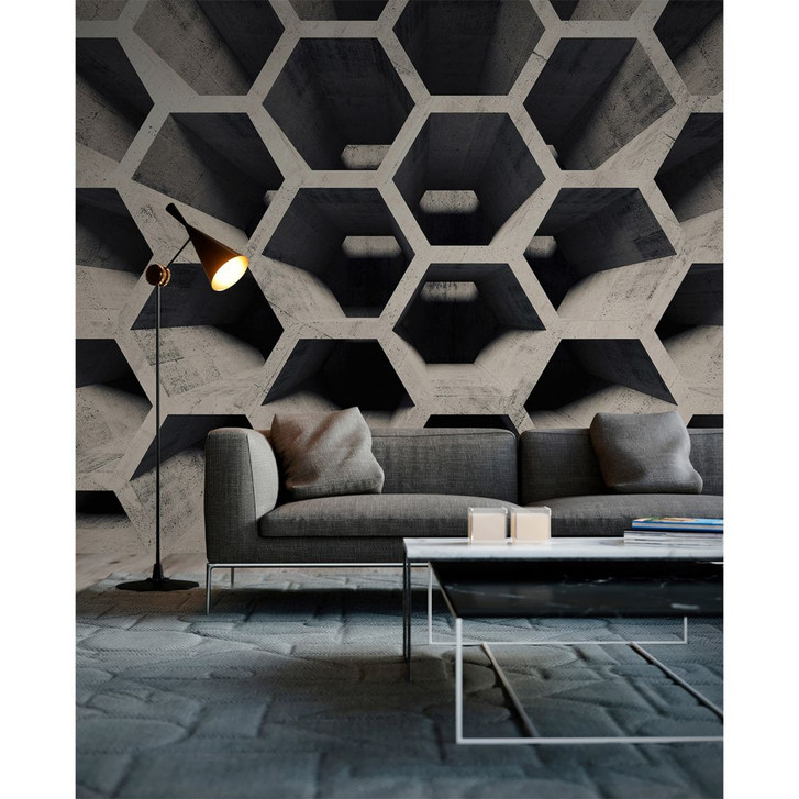 Livingwalls Fototapete Designwalls Honeycomb Structure in 3D Optik - WA296354