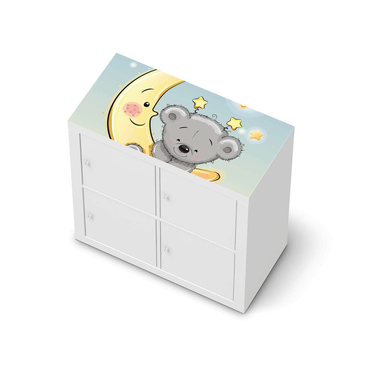 Möbelfolie IKEA Expedit Regal oben - Teddy und Mond - CR114675